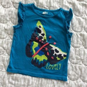 $2 BUNDLED ~ Crazy8 Ruffle sleeves embroidered TEE